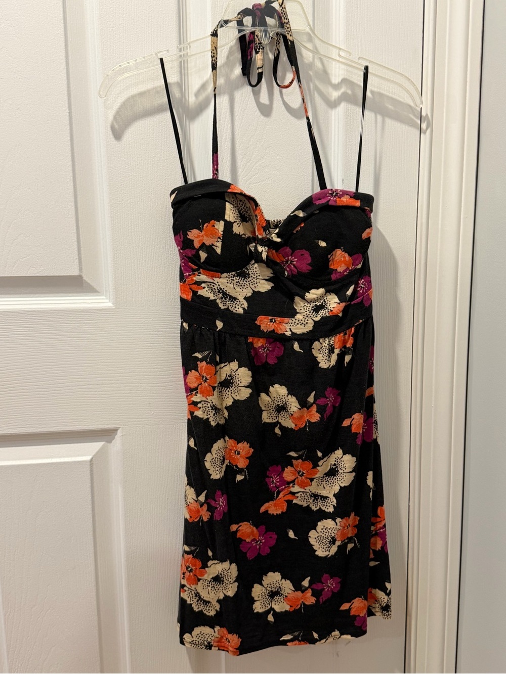 American Eagle floral halter dress cotton